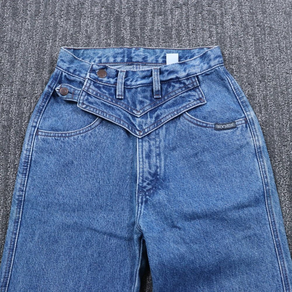 Vintage Rockies Womens Jeans Size 24 36'' Inseam Blue Denim High Waisted 90's